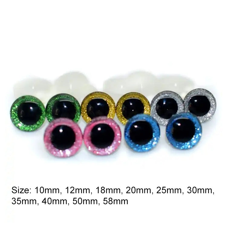 100pcs Resin Three-dimensional Animal Artificial Eye Plastic Plush Toy Accessories, Size:9mm (Colors Shipped Randomly), 9mm