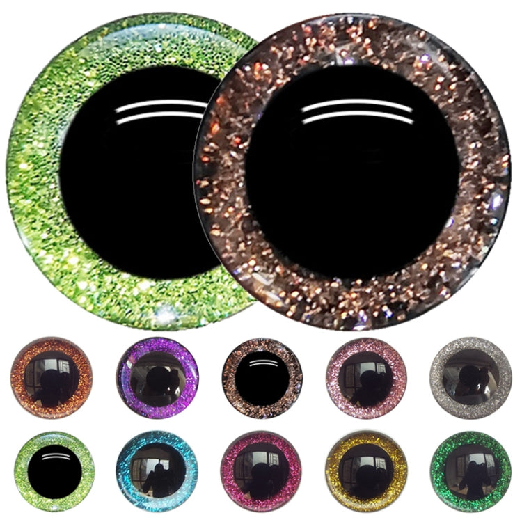 100pcs Resin Three-dimensional Animal Artificial Eye Plastic Plush Toy Accessories, Size:9mm (Colors Shipped Randomly), 9mm