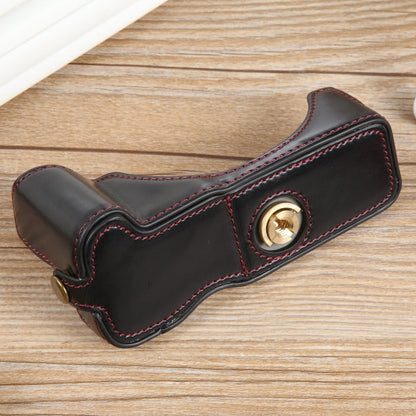1/4 inch Thread PU Leather Camera Half Case Base, For Canon EOS R50