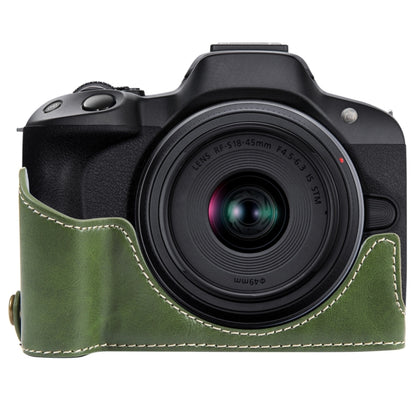 1/4 inch Thread PU Leather Camera Half Case Base, For Canon EOS R50