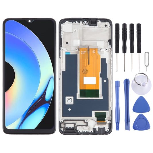 OEM LCD Screen Digitizer Full Assembly with Frame, For Realme V30, For Realme C33 2023 RMX3627, For Realme 10T, For Realme C55, For Realme 10s, For Realme C33, For Realme 9i 5G, For Realme V20, For Realme C30, For Realme Q5 RMX3478...