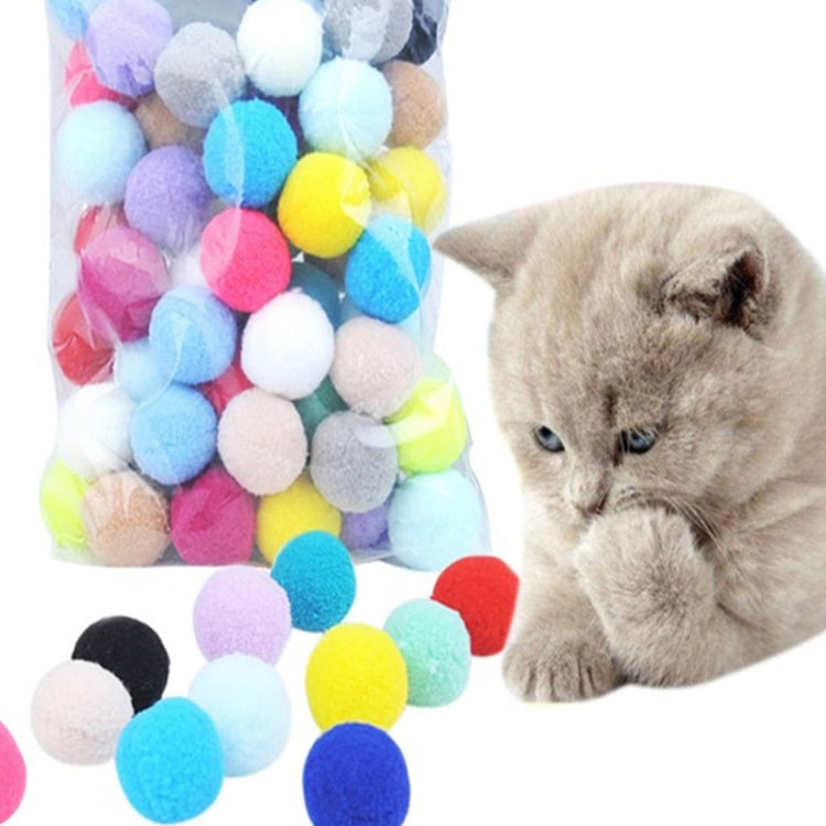 Colorful Plush Ball Pet Chew Ball Cat Interactive Toy, 30 in 1, 50pcs, 100pcs, 1000pcs