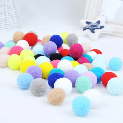 Colorful Plush Ball Pet Chew Ball Cat Interactive Toy, 30 in 1, 50pcs, 100pcs, 1000pcs
