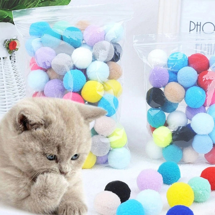 Colorful Plush Ball Pet Chew Ball Cat Interactive Toy, 30 in 1, 50pcs, 100pcs, 1000pcs