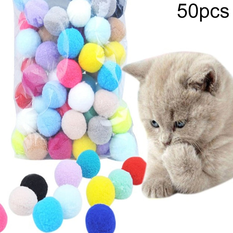 Colorful Plush Ball Pet Chew Ball Cat Interactive Toy, 30 in 1, 50pcs, 100pcs, 1000pcs