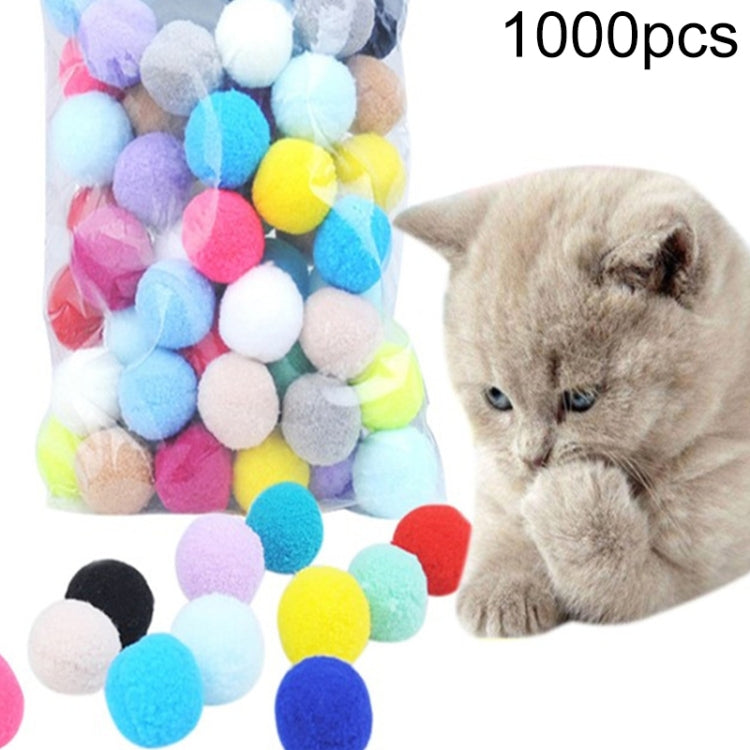 Colorful Plush Ball Pet Chew Ball Cat Interactive Toy, 30 in 1, 50pcs, 100pcs, 1000pcs