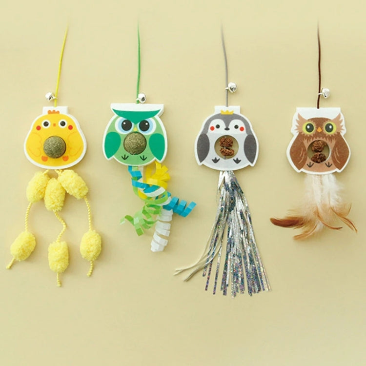 Hanging Swing Pet Toy Elastic Feather Cat Teaser Stick