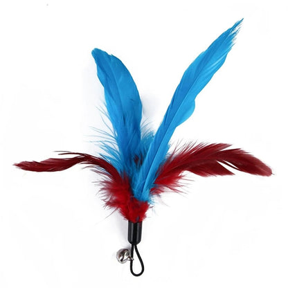 11 in 1 Feather Replacement Head Retractable Cat Teaser Stick