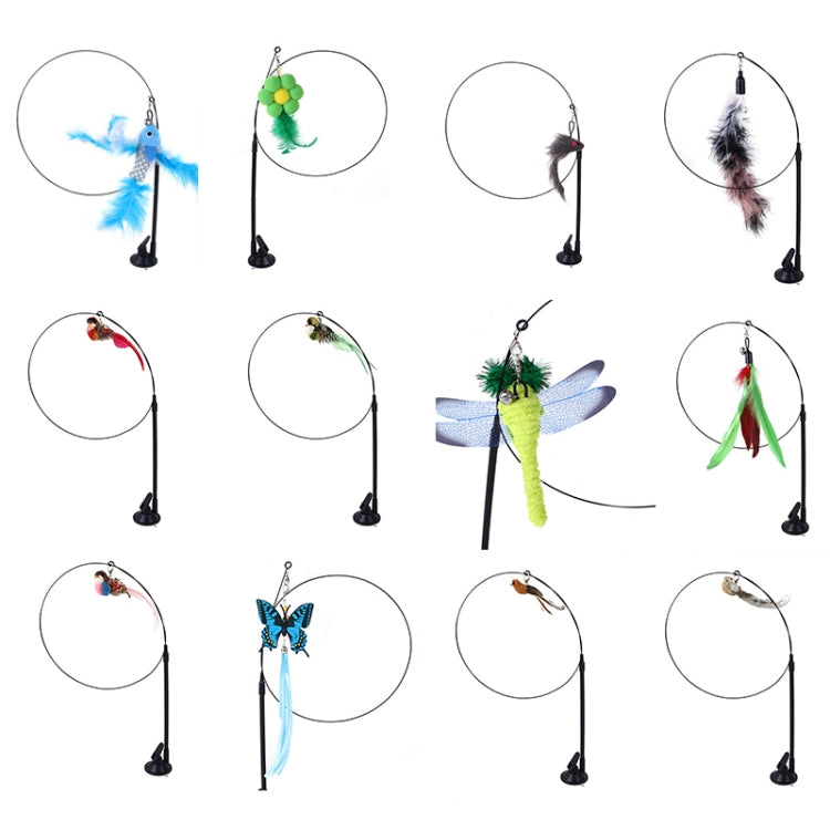Handheld Adsorption Steel Wire Cat Teaser Stick Pet Toy, Random Color Delivery, Cat Teaser Stick