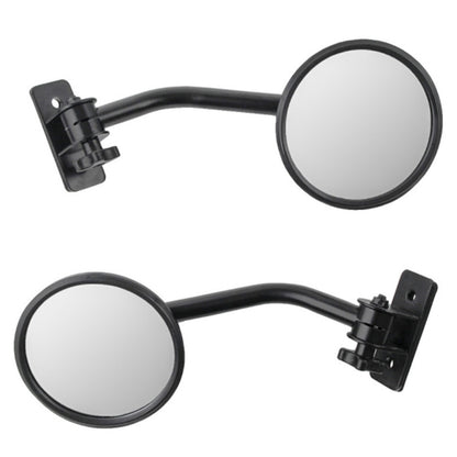 SF-JP-002 1 Pair For Jeep Wrangler Modified A-Pillar Round Shape Rearview Mirror Reversing Mirror, SF-JP-002
