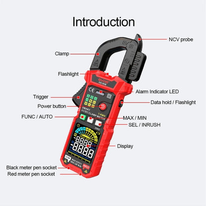 GVDA GD166A Digital Clamp Type Multifunction Intelligent Anti-burn Multimeter, GD166A