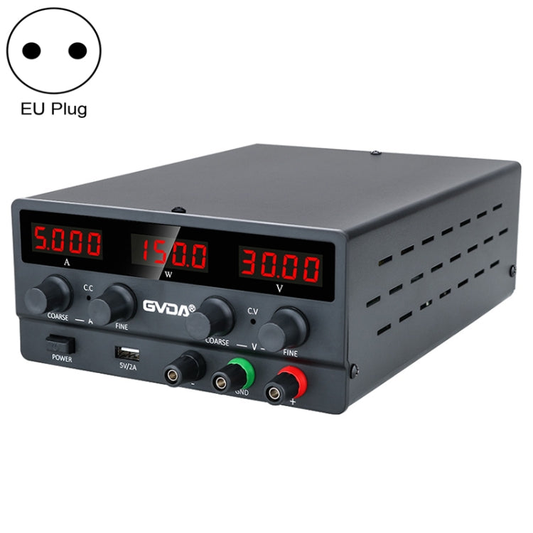 GVDA SPS-H305 30V-5A Adjustable Voltage Regulator, EU Plug, SPS-H305 EU Plug