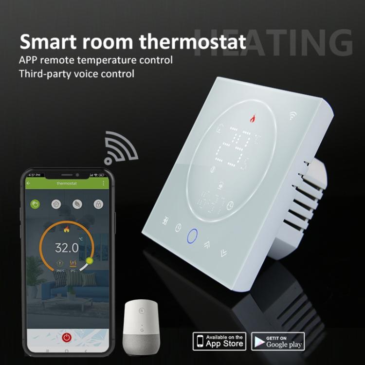 BHT-008GBLW 95-240V AC 16A Smart Home Electric Heating LED Thermostat With WiFi, With WiFi