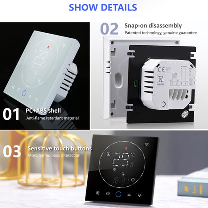 BHT-008GCLW 95-240V AC 5A Smart Home Boiler Heating LED Thermostat With WiFi, With WiFi