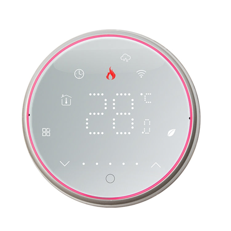 BHT-6001GALW 95-240V AC 5A Smart Round Thermostat Water Heating LED Thermostat, With WiFi, Without WiFi
