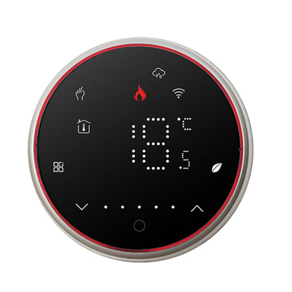 BHT-6001GCLW 95-240V AC 5A Smart Round Thermostat Boiler Heating LED Thermostat, With WiFi, Without WiFi