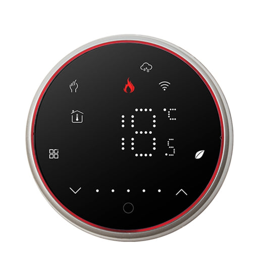 BHT-6001GCLW 95-240V AC 5A Smart Round Thermostat Boiler Heating LED Thermostat, With WiFi, Without WiFi