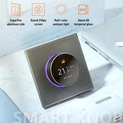 BHT-7000-GALZB 95-240V AC 3A Smart Knob Thermostat Water Heating Controller with Zigbee, BHT-7000-GALZB