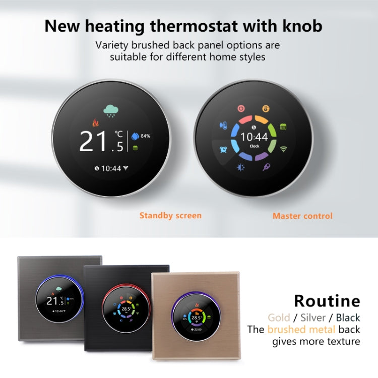 BHT-7000-GALZB 95-240V AC 3A Smart Knob Thermostat Water Heating Controller with Zigbee, BHT-7000-GALZB