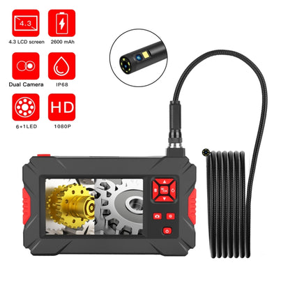 P30 5.5mm 1080P IP68 Waterproof 4.3 inch Screen Dual Camera Digital Endoscope, 1m Snake Tube, 3m Snake Tube