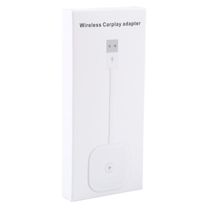 USB + USB-C / Type-C Wired to Wireless Carplay Adapter for iPhone, White Square