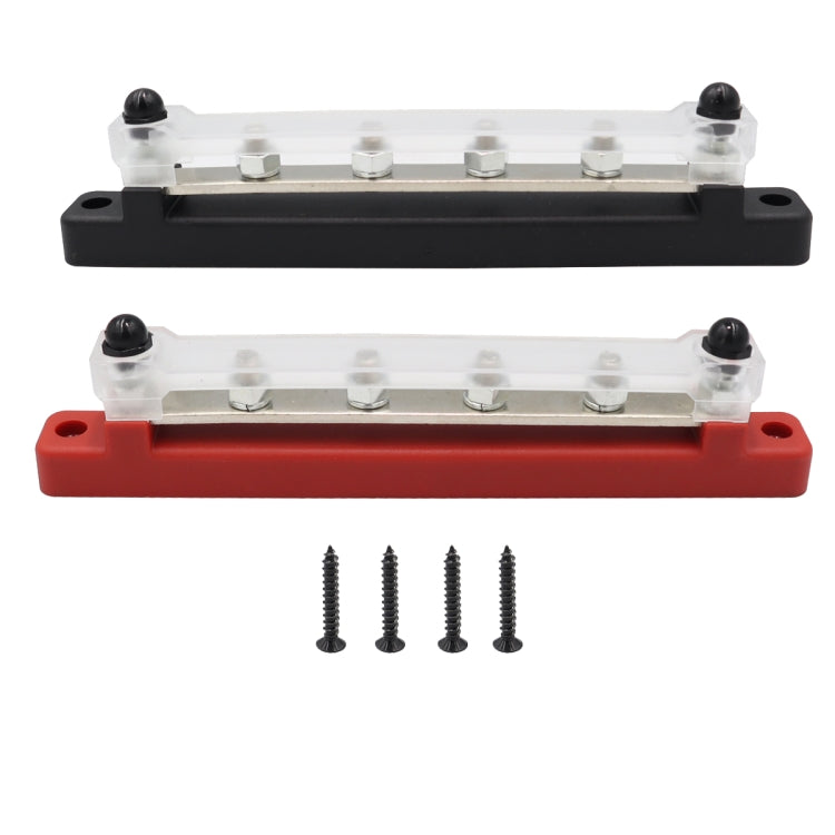 CP-3122 1 Pair 150A 48V RV Yacht Car High Current Single-row 4-way Terminal Busbar, CP-3122