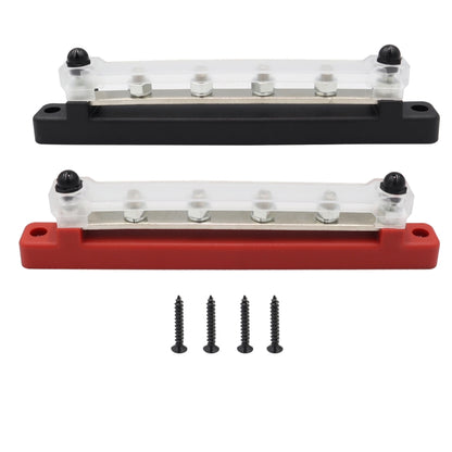 CP-3122 1 Pair 150A 48V RV Yacht Car High Current Single-row 4-way Terminal Busbar, CP-3122