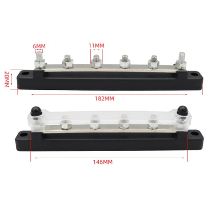 CP-3122 1 Pair 150A 48V RV Yacht Car High Current Single-row 4-way Terminal Busbar, CP-3122