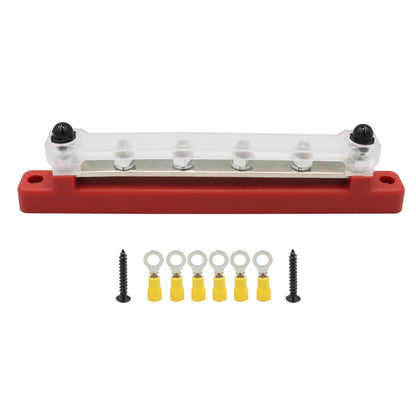 RV Yacht 150A High Current Single-row 4-way Busbar with 6pcs Terminals, CP-3123, CP-3124