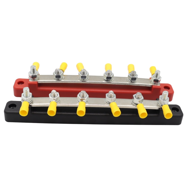 1 Pair RV Yacht 150A High Current Single-row 4-way Busbar with 12pcs Terminals, CP-3125