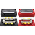1 Pair 300A 12-48V RV Yacht Modified Double Row 12-way M6 Terminal Busbar with 24pcs Terminals, CP-3160