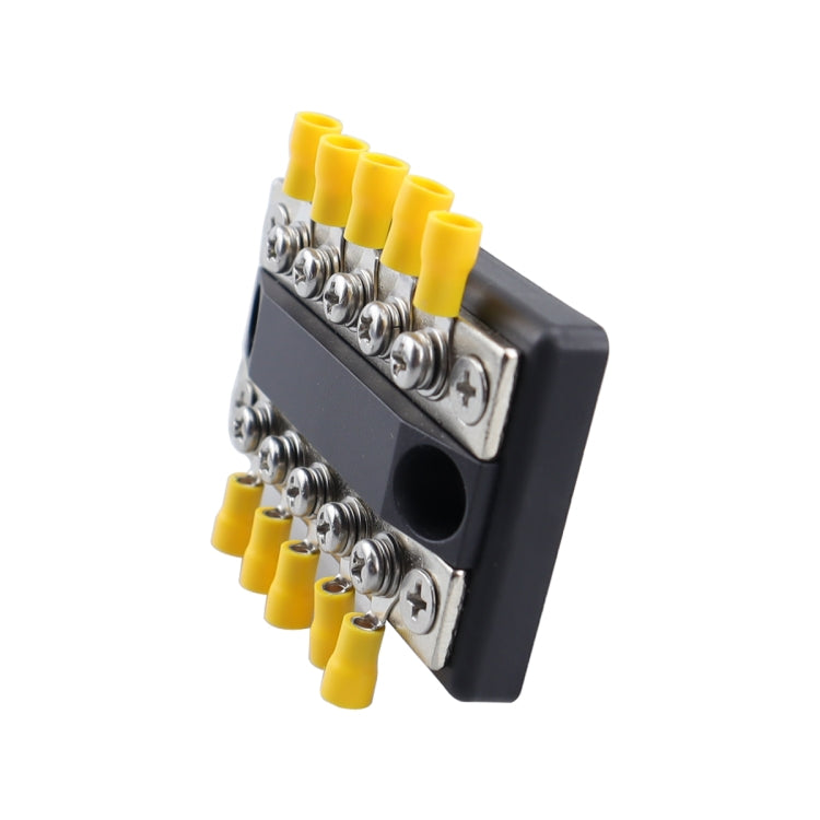 CP-4002 100A 48V RV Yacht Modified Double Row 5-way Busbar with 10pcs Terminals, CP-4002