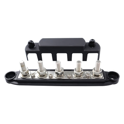 RV Yacht M8 Single Row 5-way Power Distribution Block Busbar with Cover, CP-4122-01, CP-4122-02