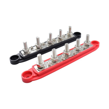 1 Pair RV Yacht M8 Single Row 5-way Power Distribution Block Busbar with Cover, CP-4123