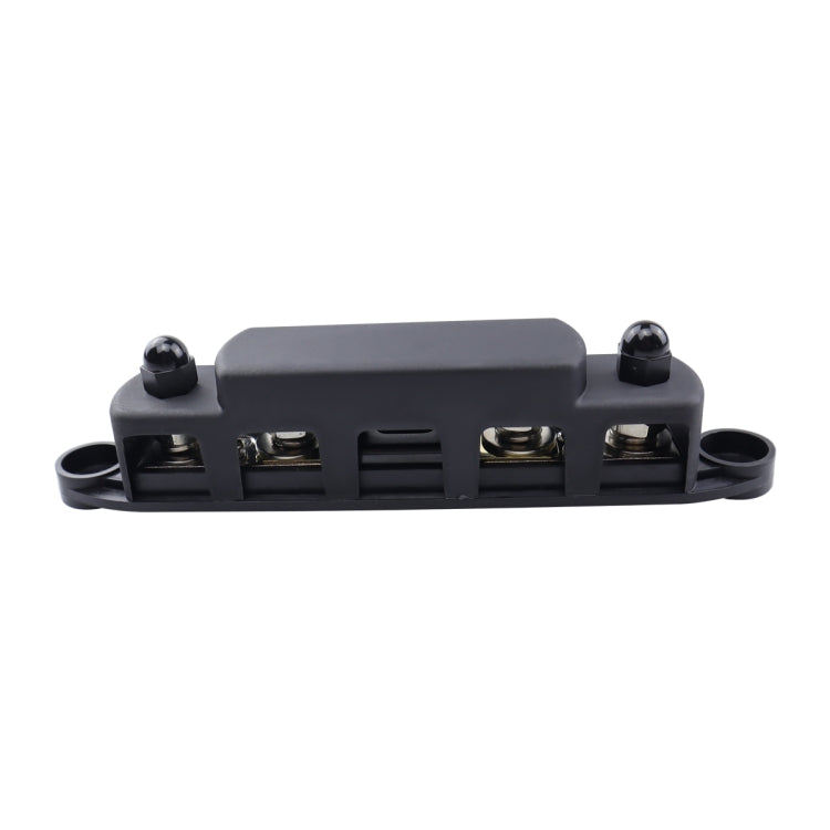 RV Yacht M8 Single Row 4-way Power Distribution Block Busbar with Cover with 300A Fuse, CP-4124-01, CP-4124-02