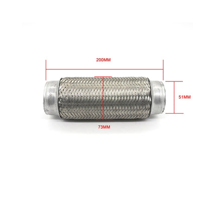 XH-6172 Car Muffler Exhaust Pipe Silencer Nozzle Stainless Steel Exhaust, 51mm, 57mm, 63mm, 76mm