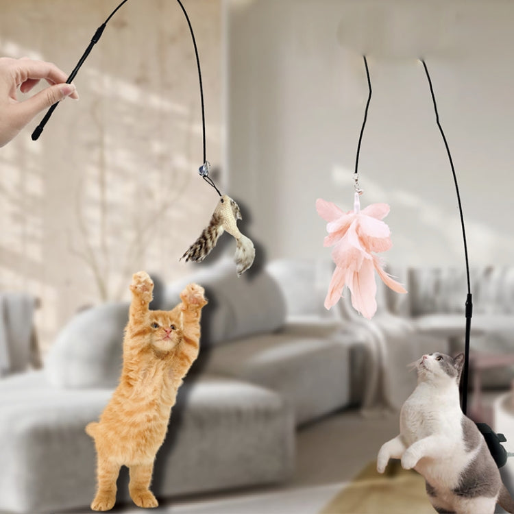 Long Rod Suction Cup Cat Teaser Stick Replacement Head, Random Color Delivery, Cat Teaser Stick Replacement Head