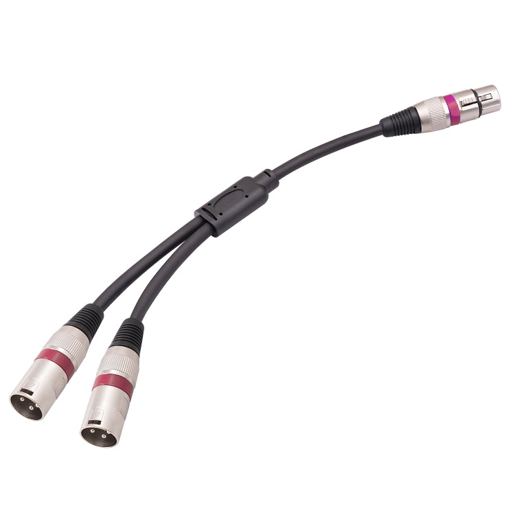 2055YMMF-05 XLR 3pin Female to Dual Male Audio Cable, Length: 50cm, XLR F to Dual M (Black+Red), XLR F to Dual M (Black+Blue), XLR F to Dual M (Black)