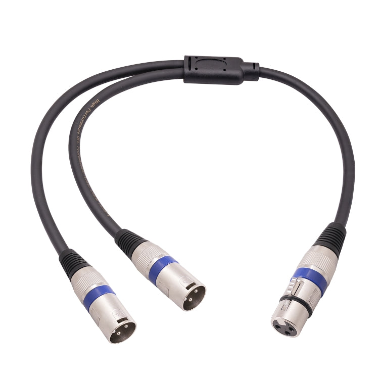 2055YMMF-05 XLR 3pin Female to Dual Male Audio Cable, Length: 50cm, XLR F to Dual M (Black+Red), XLR F to Dual M (Black+Blue), XLR F to Dual M (Black)