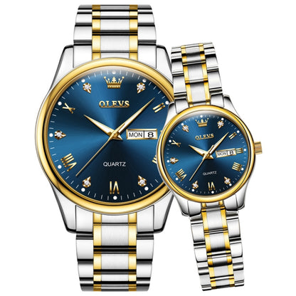 OLEVS 5563 Couple Luminous Waterproof Quartz Watch, Couple Quartz Watch