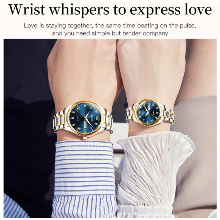 OLEVS 5563 Couple Luminous Waterproof Quartz Watch, Couple Quartz Watch