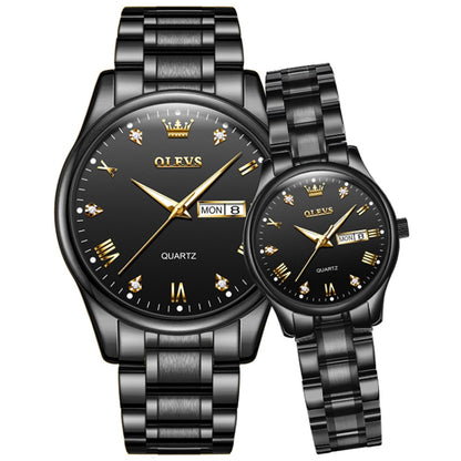 OLEVS 5563 Couple Luminous Waterproof Quartz Watch, Couple Quartz Watch
