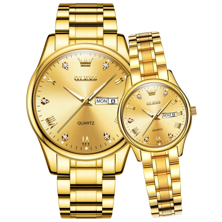 OLEVS 5563 Couple Luminous Waterproof Quartz Watch, Couple Quartz Watch