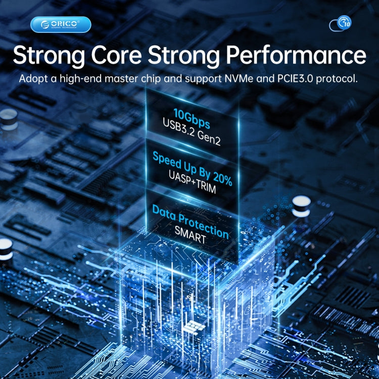 ORICO AM2C3-2SN Dual-bay M.2 NVME + SATA SSD Enclosure, AM2C3-2SN