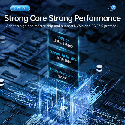 ORICO AM2C3-2SN Dual-bay M.2 NVME + SATA SSD Enclosure, AM2C3-2SN