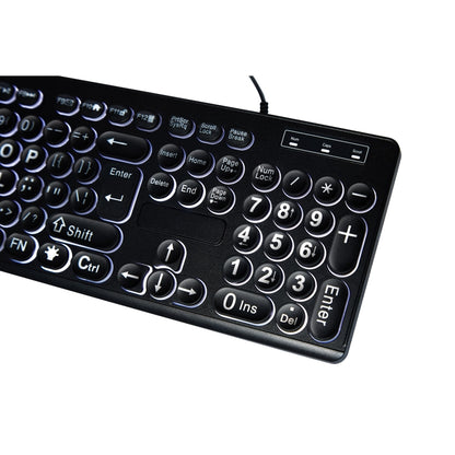 MC-K315 104 Keys Large Characters Blacklit Wired Keyboard, MC-K315