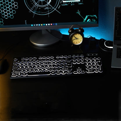 MC-K315 104 Keys Large Characters Blacklit Wired Keyboard, MC-K315