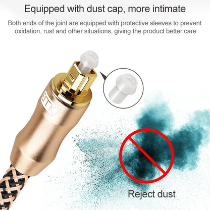 EMK Gold-plated TV Digital Audio Optical Fiber Connecting Cable, 1m, 1.5m, 2m, 3m, 5m, 8m, 10m, 15m, 20m, 25m, 30m