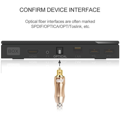 EMK Gold-plated TV Digital Audio Optical Fiber Connecting Cable, 1m, 1.5m, 2m, 3m, 5m, 8m, 10m, 15m, 20m, 25m, 30m