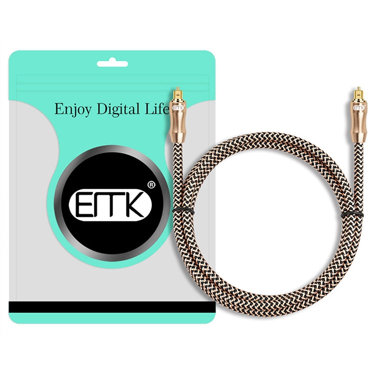 EMK Gold-plated TV Digital Audio Optical Fiber Connecting Cable, 1m, 1.5m, 2m, 3m, 5m, 8m, 10m, 15m, 20m, 25m, 30m